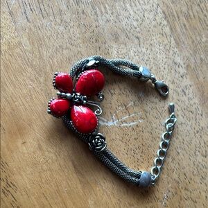 Red Butterfly Bracelet